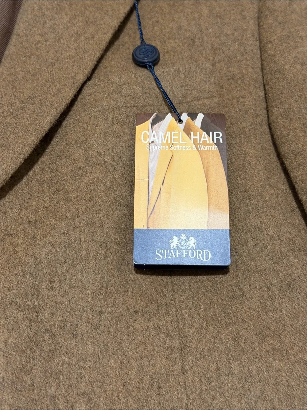 Stafford Light Brown Herringbone Sport MEN BLAZER ,SZ40, NWT,100%camel